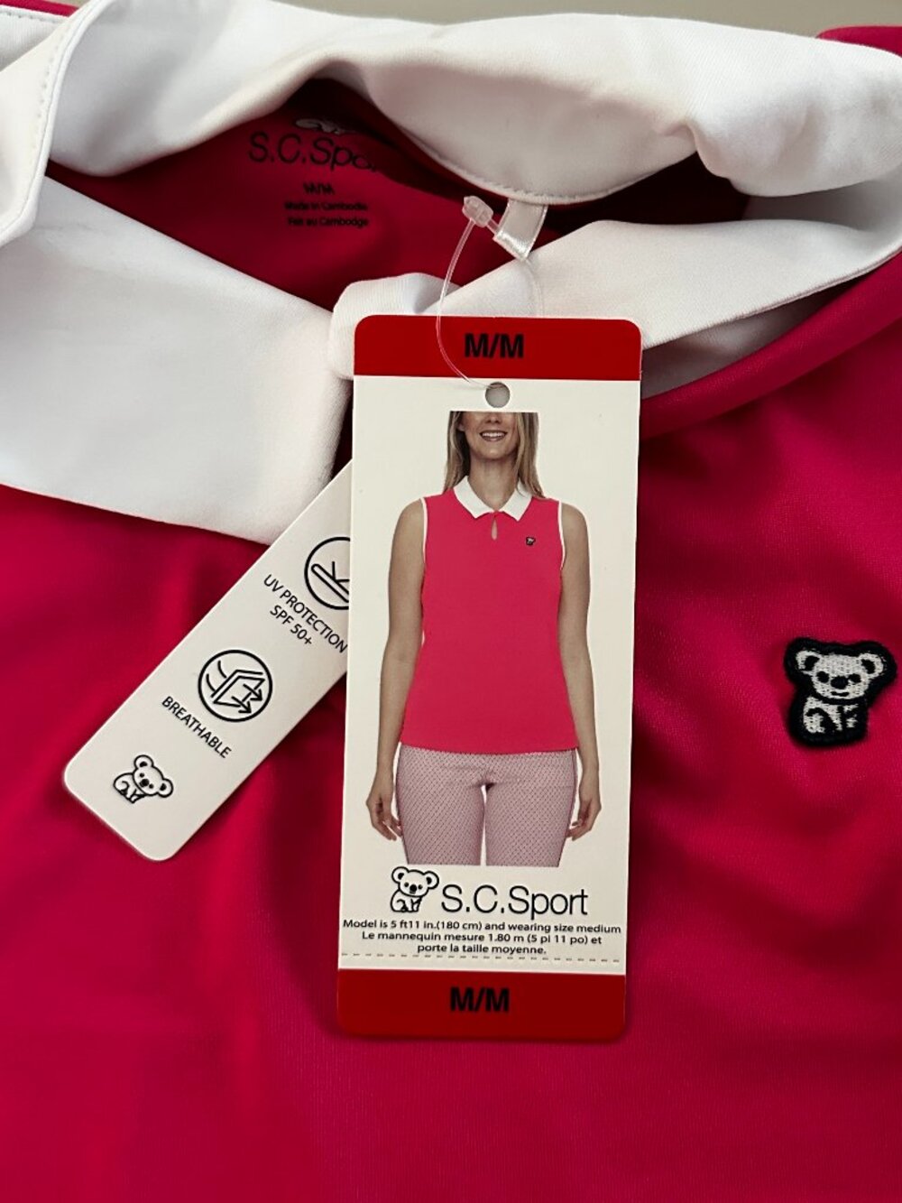 Women's S.C. Sport Golf Athletic Sleeveless Shirt Size M NWT - Picture 4 of 6